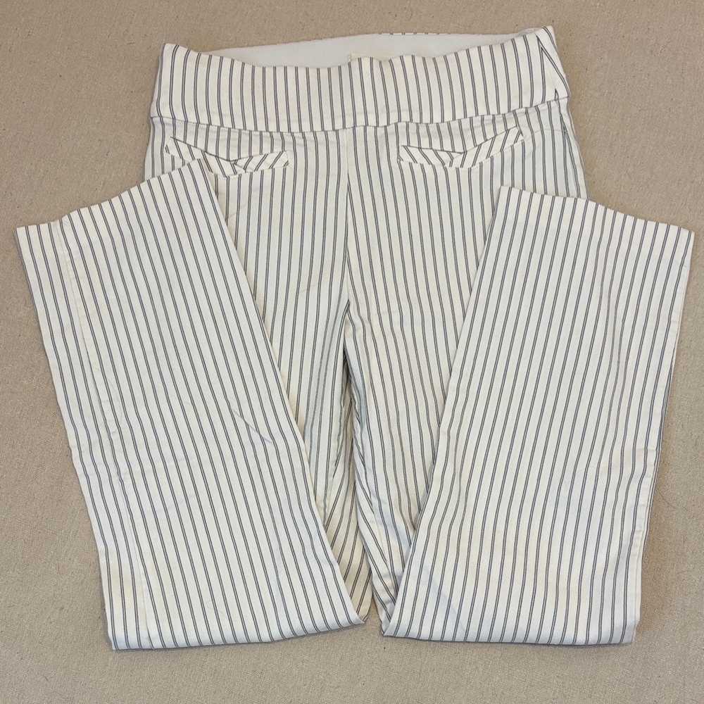 Takara White and Black Striped Skinny Ankle Pants. Junior size small.